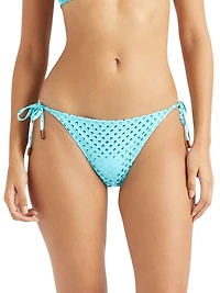 Sequined Side Tie Bikini Bottom