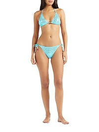 Sequined Side Tie Bikini Bottom
