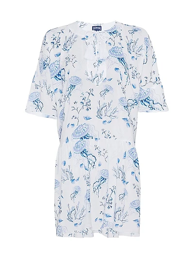 Medusa Shell Print Minidress