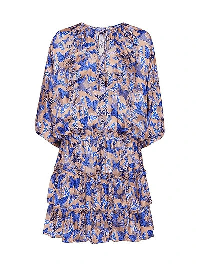 Disco Butterfly Blouson Minidress