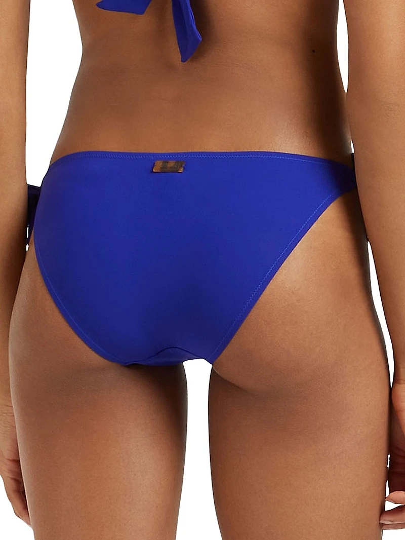 Disco Butterfly Appliqué Side Tie Bikini Bottom