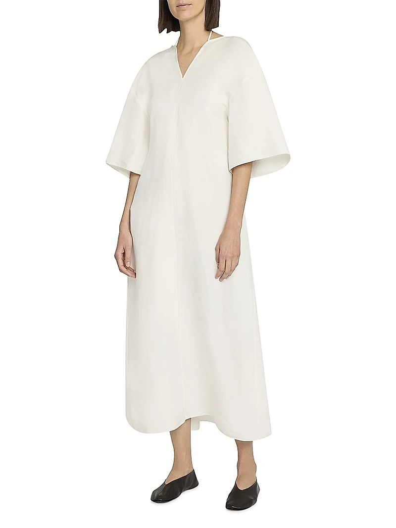 Mia Silk A-Line Maxi Dress