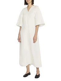 Mia Silk A-Line Maxi Dress