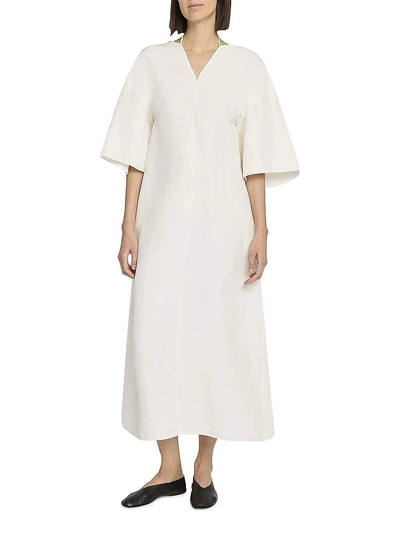 Mia Silk A-Line Maxi Dress
