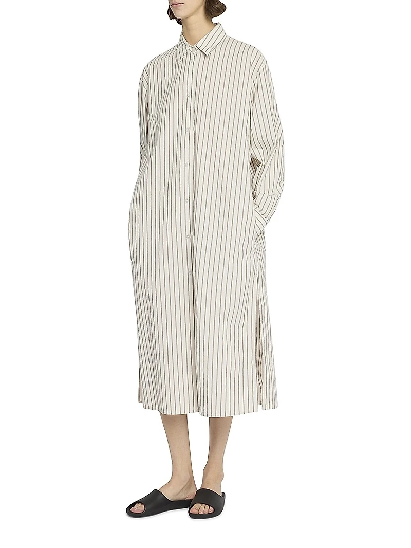 Chihiro Striped Midi Shirtdress