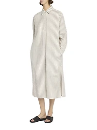 Chihiro Striped Midi Shirtdress