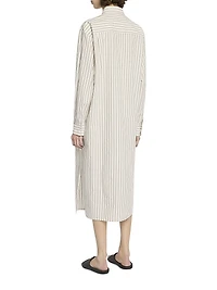 Chihiro Striped Midi Shirtdress