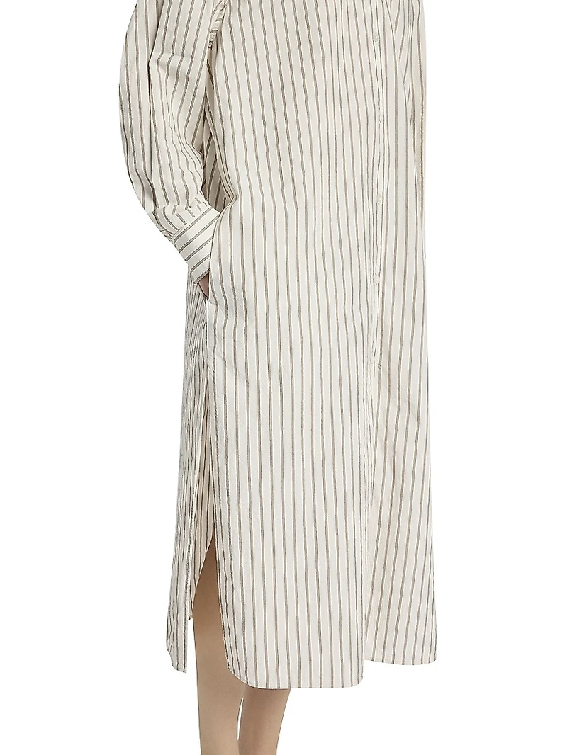 Chihiro Striped Midi Shirtdress