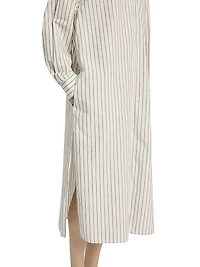 Chihiro Striped Midi Shirtdress
