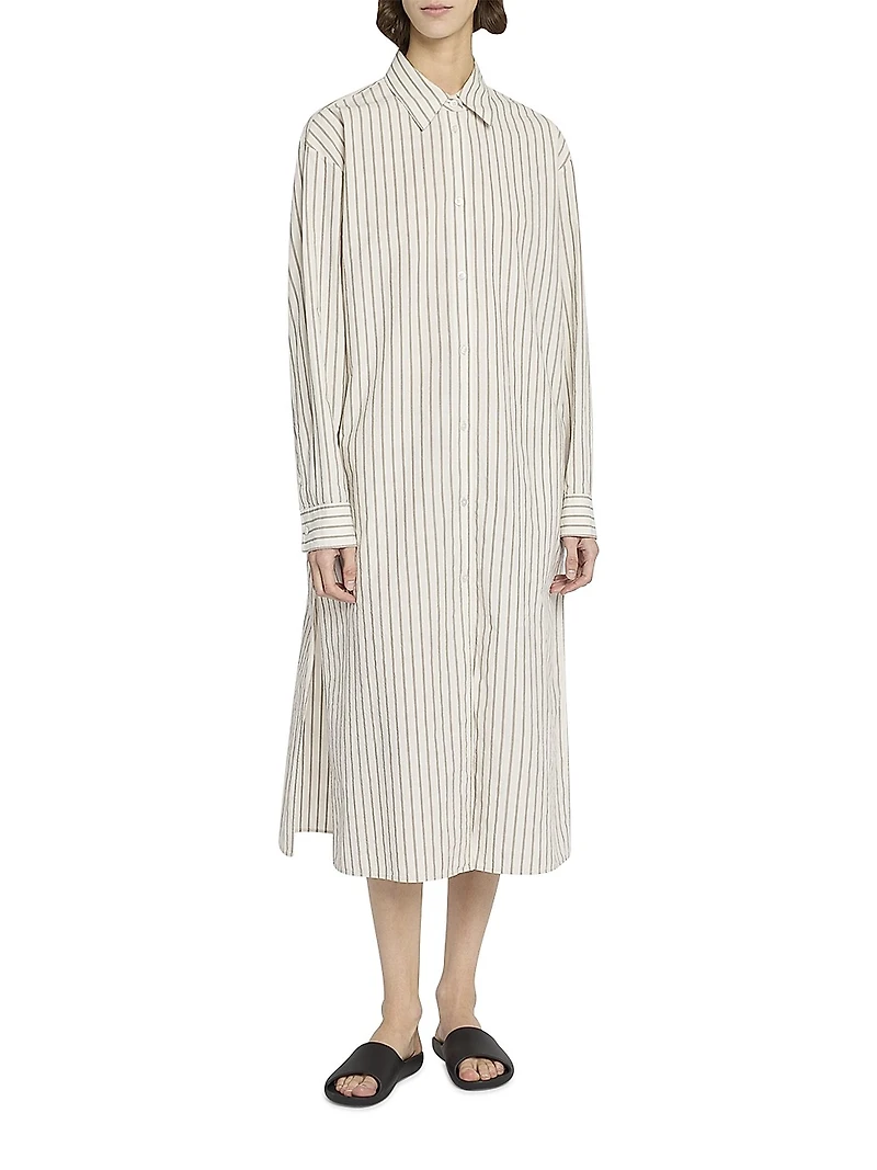 Chihiro Striped Midi Shirtdress