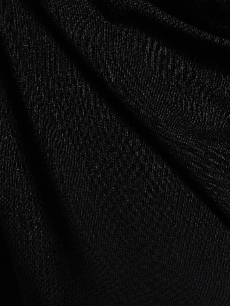 Draped Cowlneck Maxi Dress