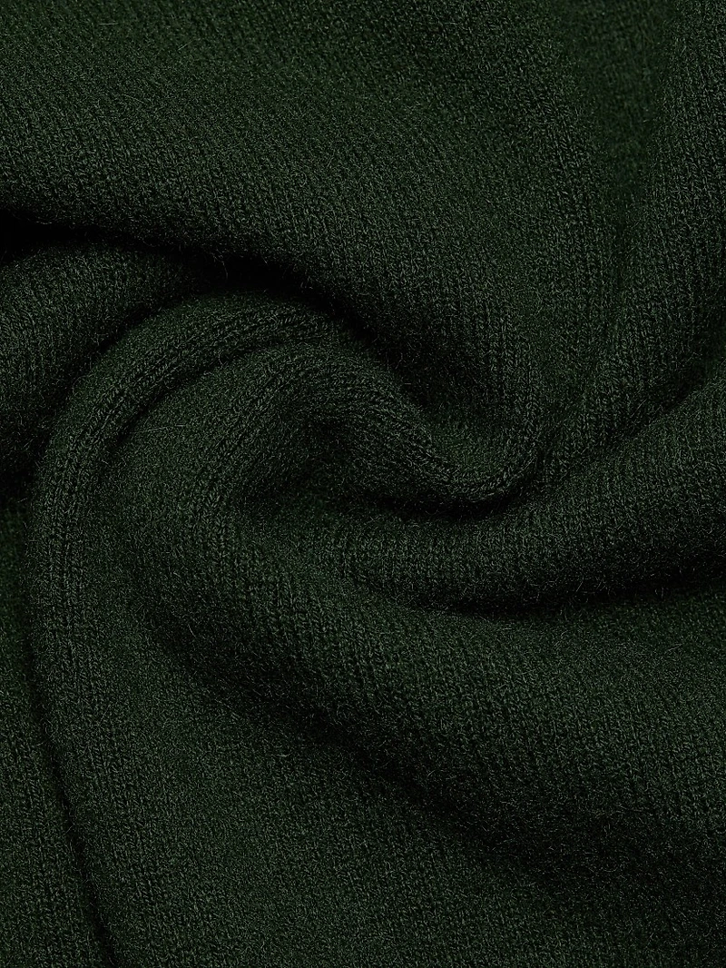 Wool-Cashmere Crewneck Cardigan