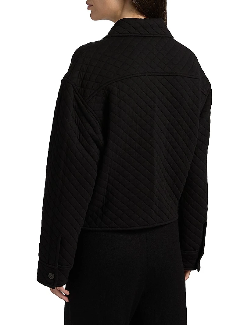 Quilted Cotton-Blend Boxy Jacket
