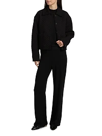 Quilted Cotton-Blend Boxy Jacket