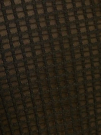 Shadow Grid Long-Sleeve Crewneck Top