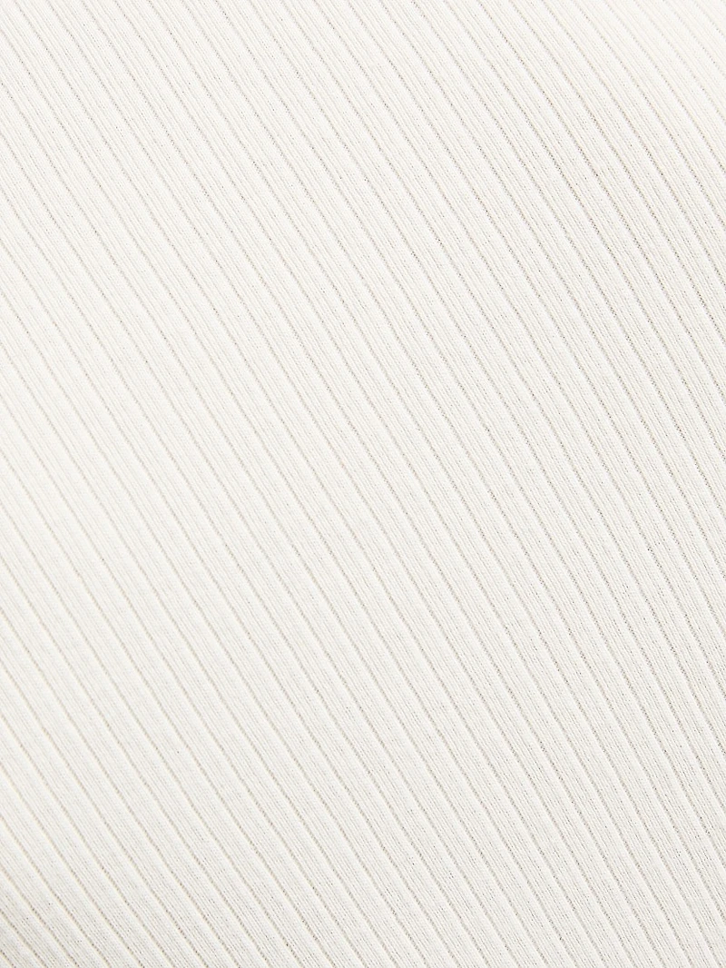 Elbow-Length Sleeve Cotton Turtleneck