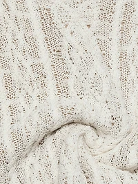 Cable-Knit Double-Layer Mock Turtleneck Vest