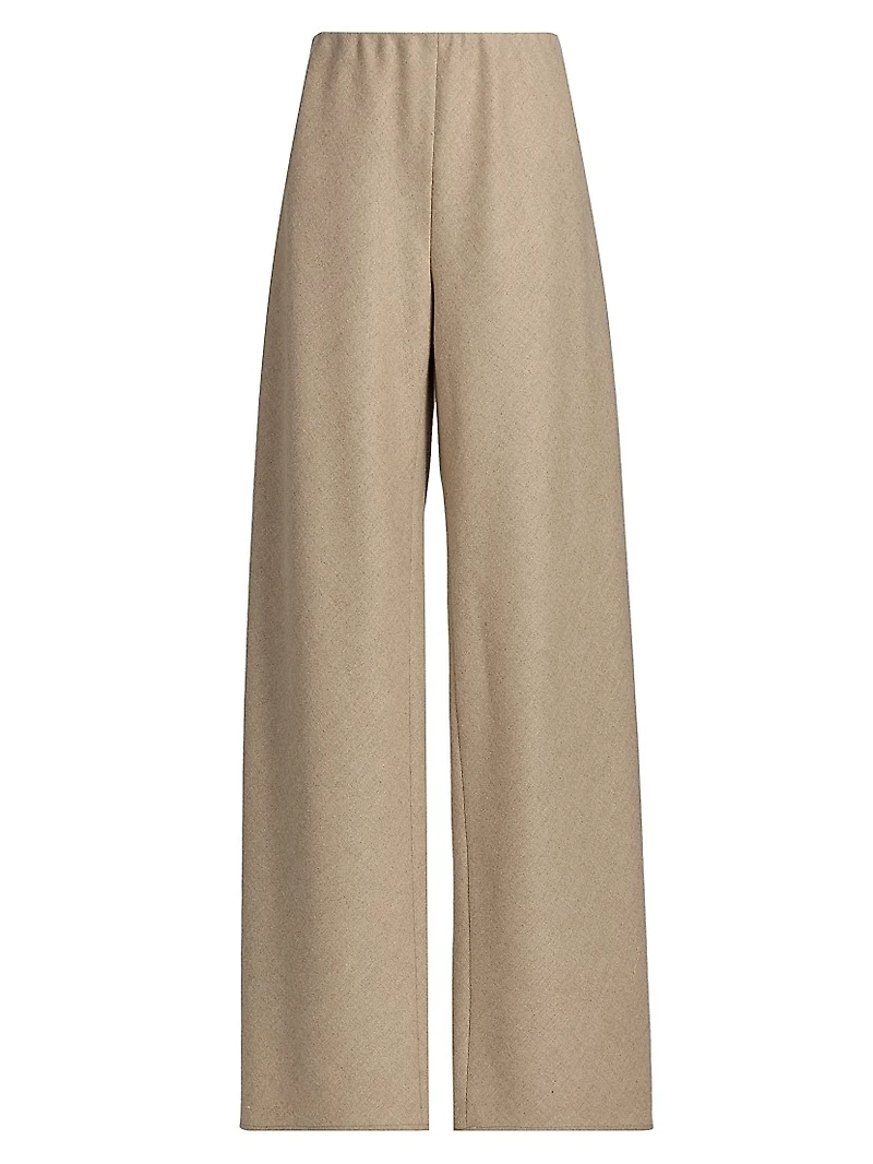 Wool-Blend High-Rise Pants