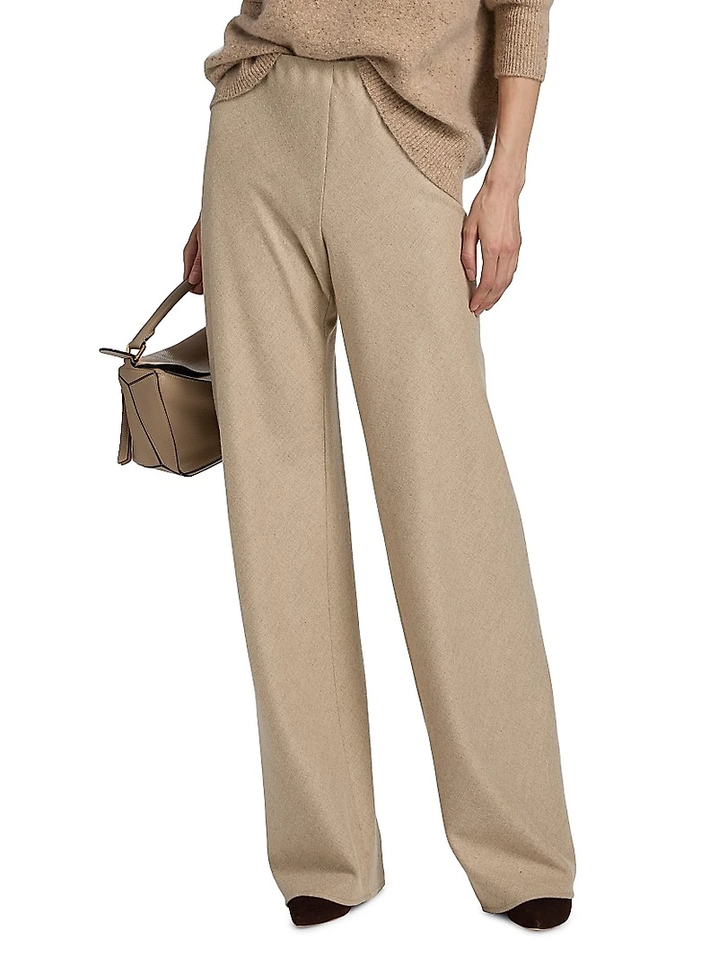 Wool-Blend High-Rise Pants