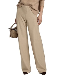 Wool-Blend High-Rise Pants
