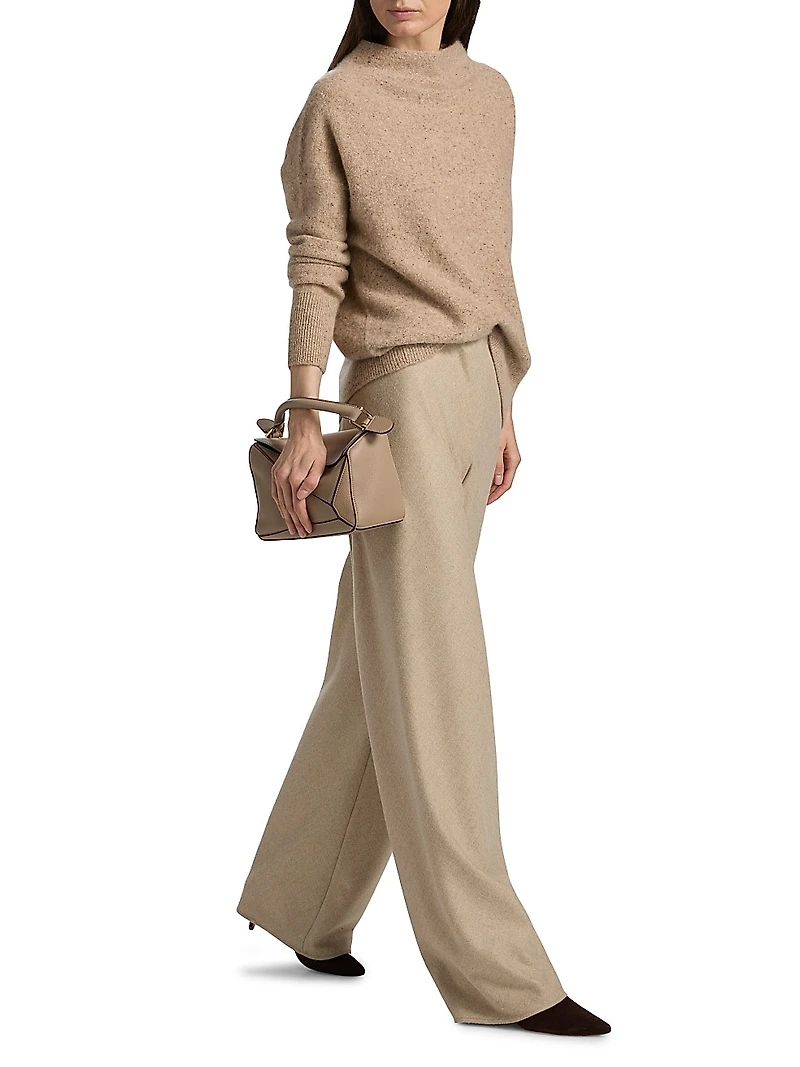 Wool-Blend High-Rise Pants