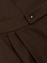 Pleated Wool-Blend Wide-Leg Trousers