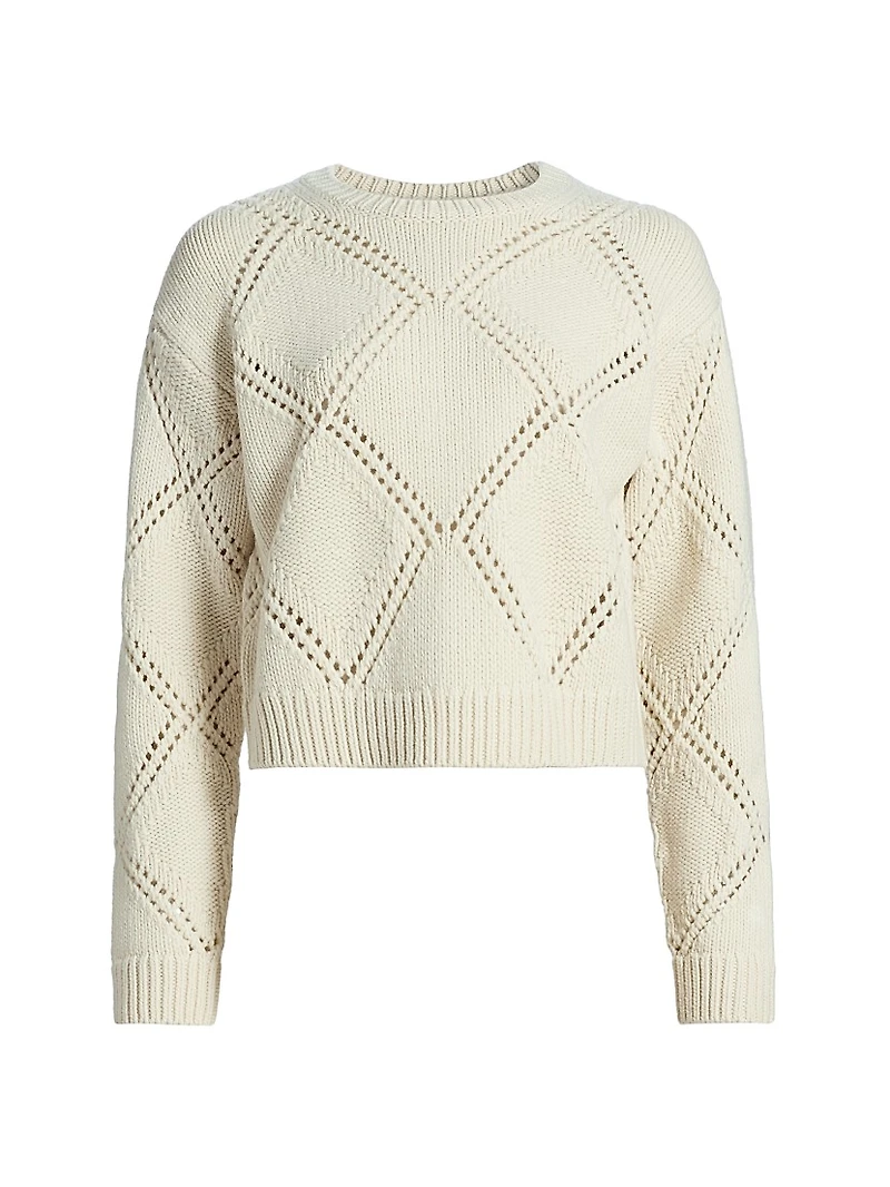 Argyle Wool Crewneck Sweater