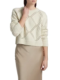 Argyle Wool Crewneck Sweater