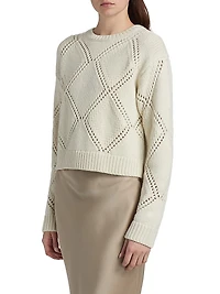 Argyle Wool Crewneck Sweater