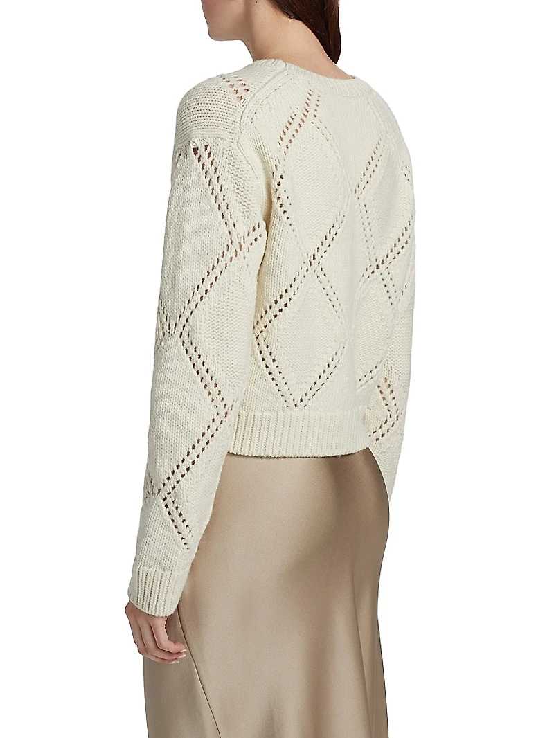 Argyle Wool Crewneck Sweater