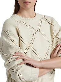 Argyle Wool Crewneck Sweater