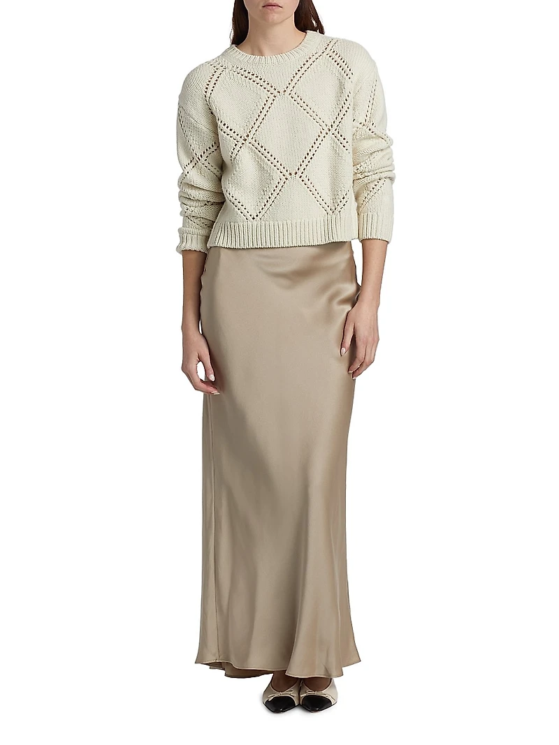 Argyle Wool Crewneck Sweater