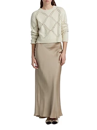 Argyle Wool Crewneck Sweater