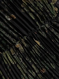 Grape Vine Pleated Knee-Length Shirtdress