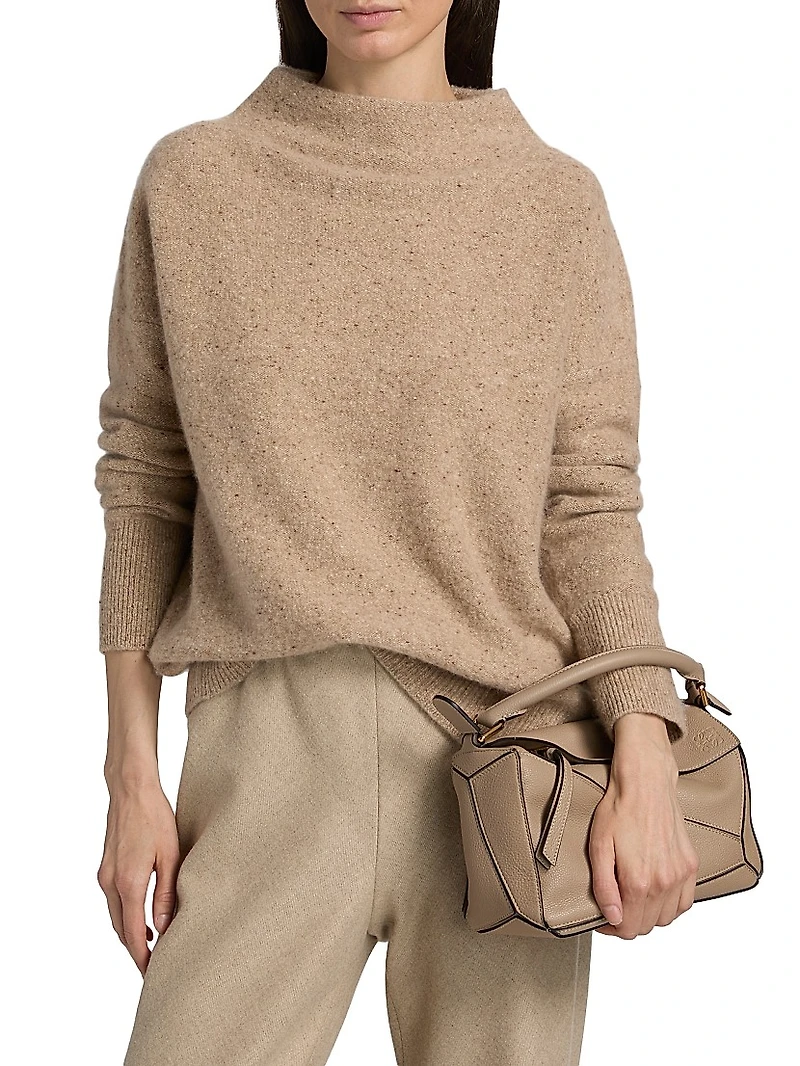 Donegal Cashmere Funnel-Neck Sweater