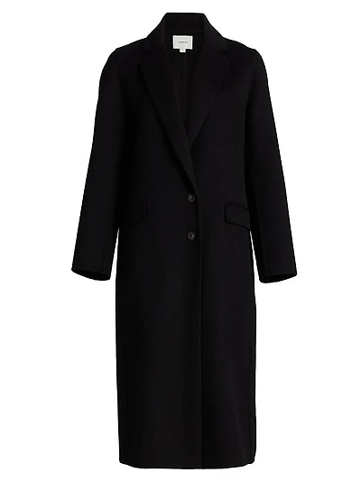 Classic Wool-Blend Single-Breasted Coat