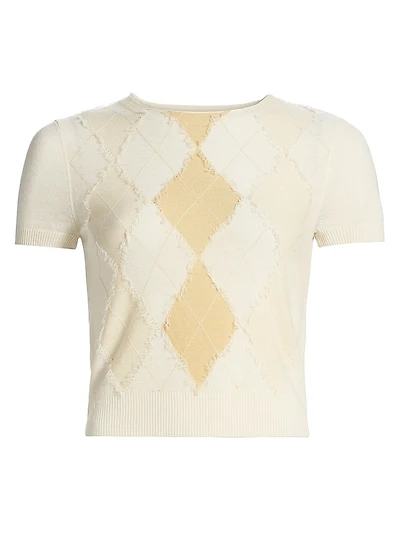 Argyle Wool-Blend Sweater