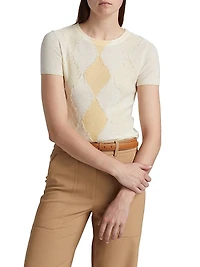Argyle Wool-Blend Sweater
