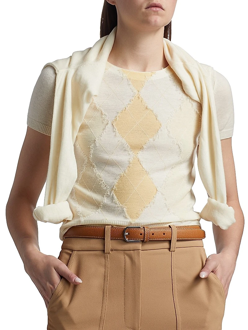Argyle Wool-Blend Sweater