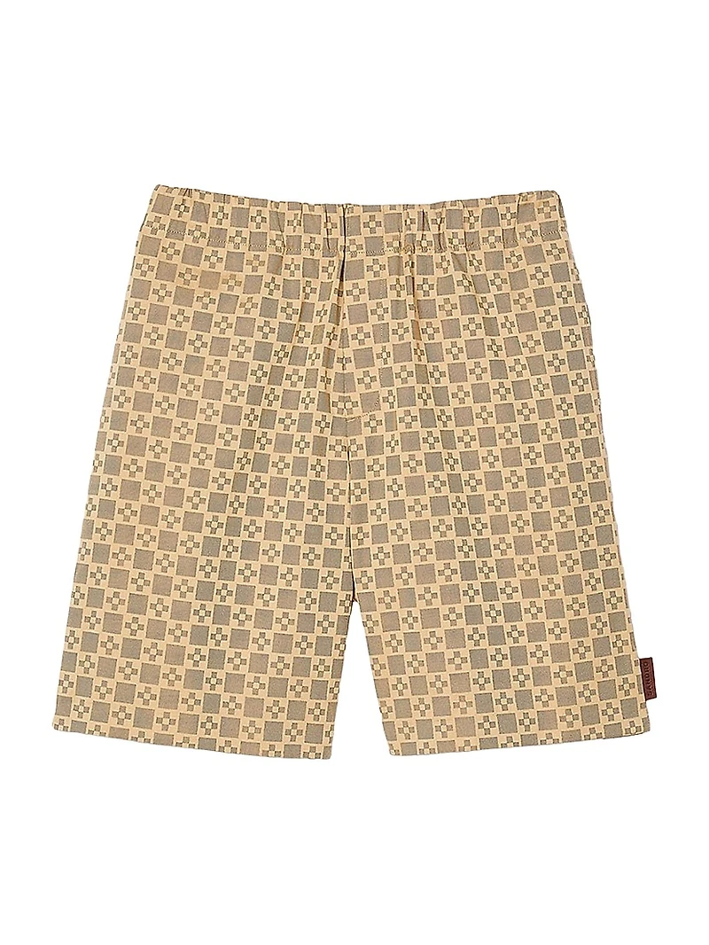 Square Cross Jacquard Shorts