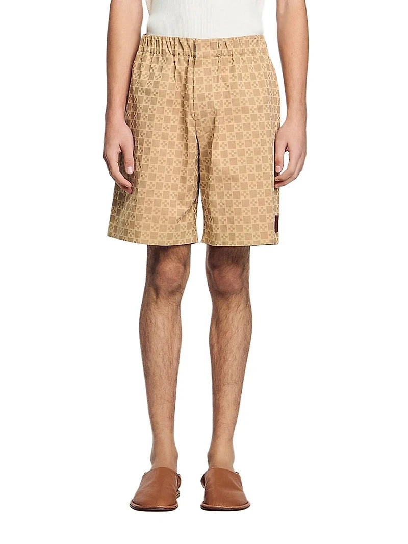 Square Cross Jacquard Shorts