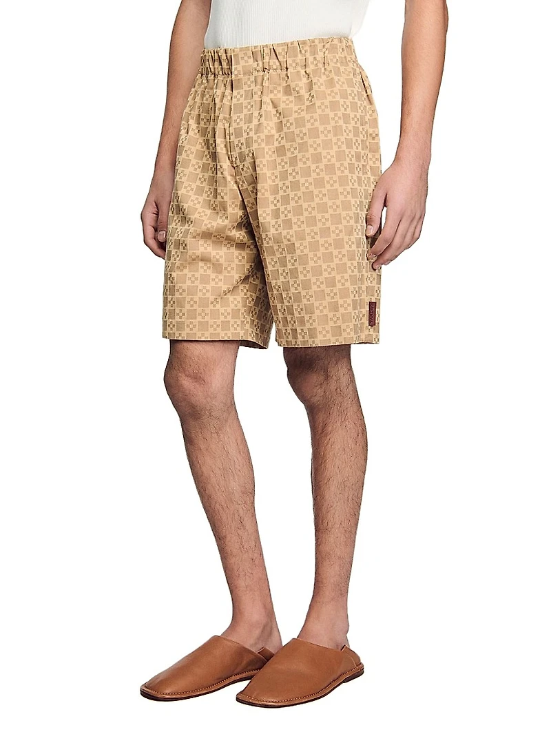 Square Cross Jacquard Shorts