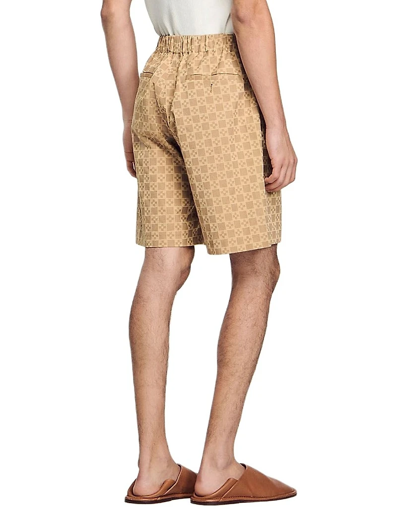 Square Cross Jacquard Shorts
