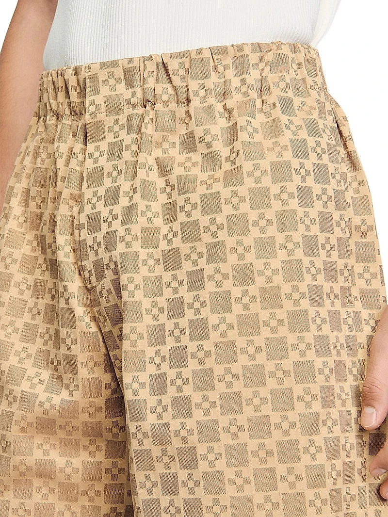 Square Cross Jacquard Shorts