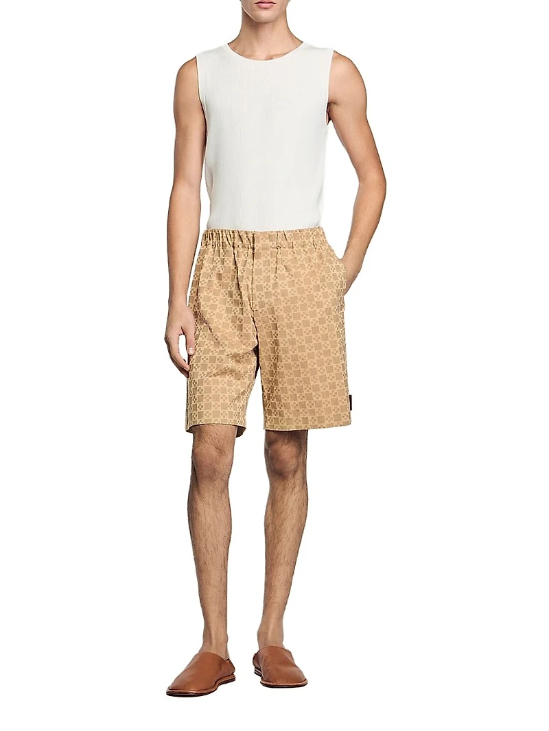 Square Cross Jacquard Shorts
