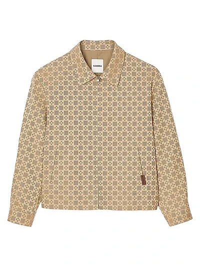 Square Cross Zip-Up Jacket