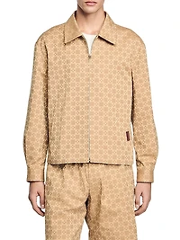 Square Cross Zip-Up Jacket