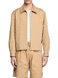Square Cross Zip-Up Jacket