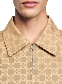 Square Cross Zip-Up Jacket