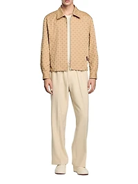Square Cross Zip-Up Jacket